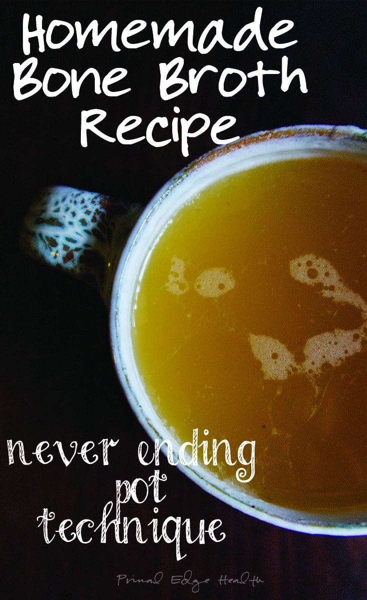 homemade bone broth recipe - never ending pot technique