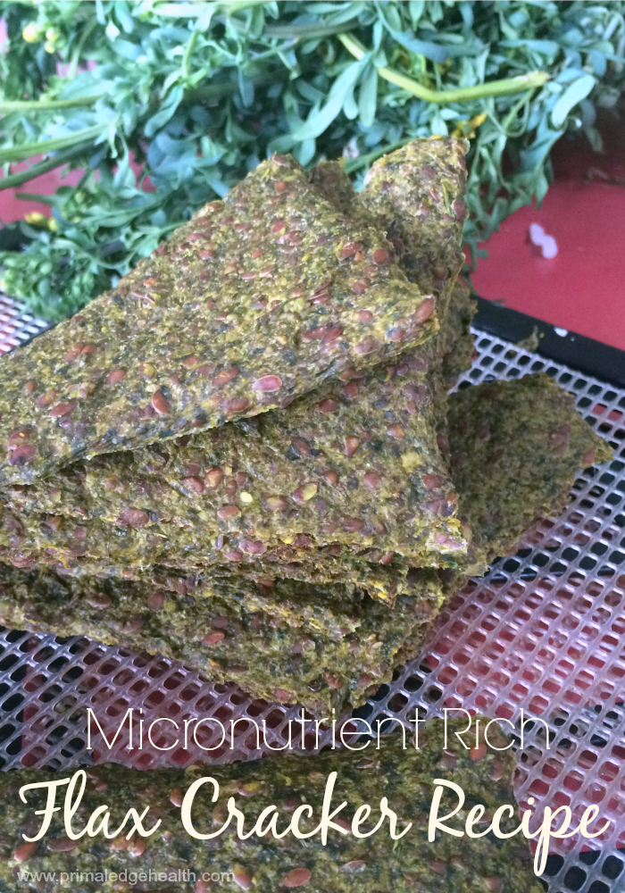 Micronutrient-rich flax cracker recipe.