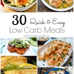 30 quick and easy low carb meals collage.