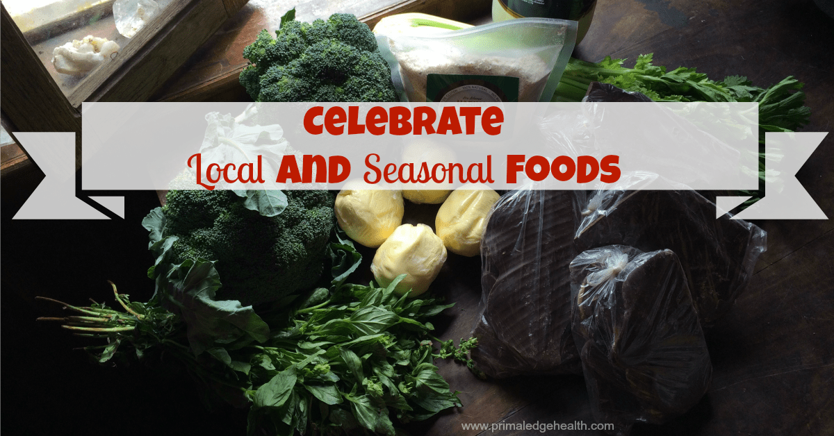 Celebrate local and seasonal foods. Organic vegetables.