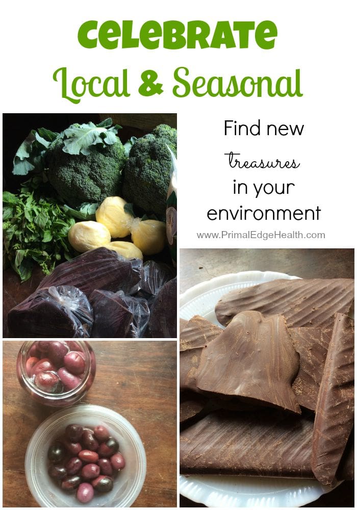 Celebrate local and seasonal. Find new treasures in your environment collage.