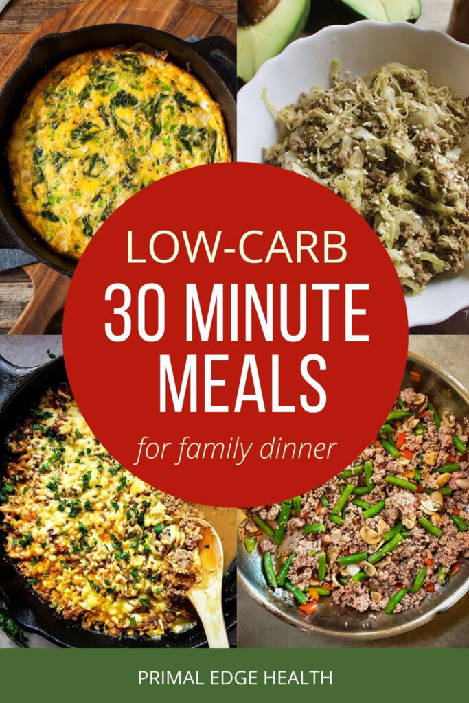 Low-Carb 30 Minute Meals for Family Dinner - by Primal Edge Health.