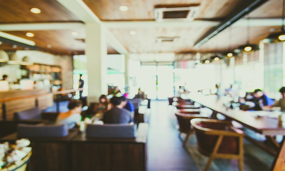 People dining at a restaurant.