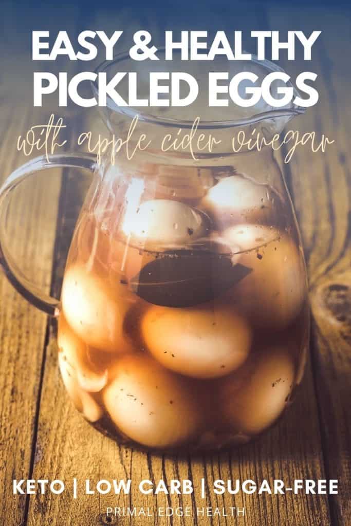 Easy and healthy pickled eggs with apple cider vinegar. Keto. Low-carb. Sugar-free.