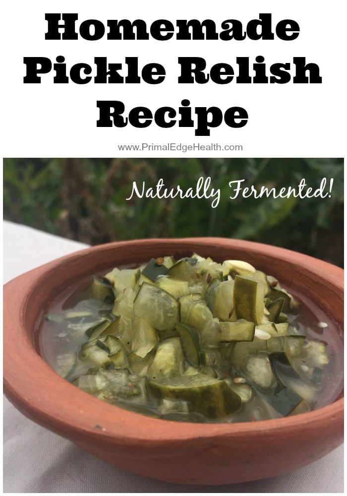 Homemade pickle relish recipe. Naturally fermented.