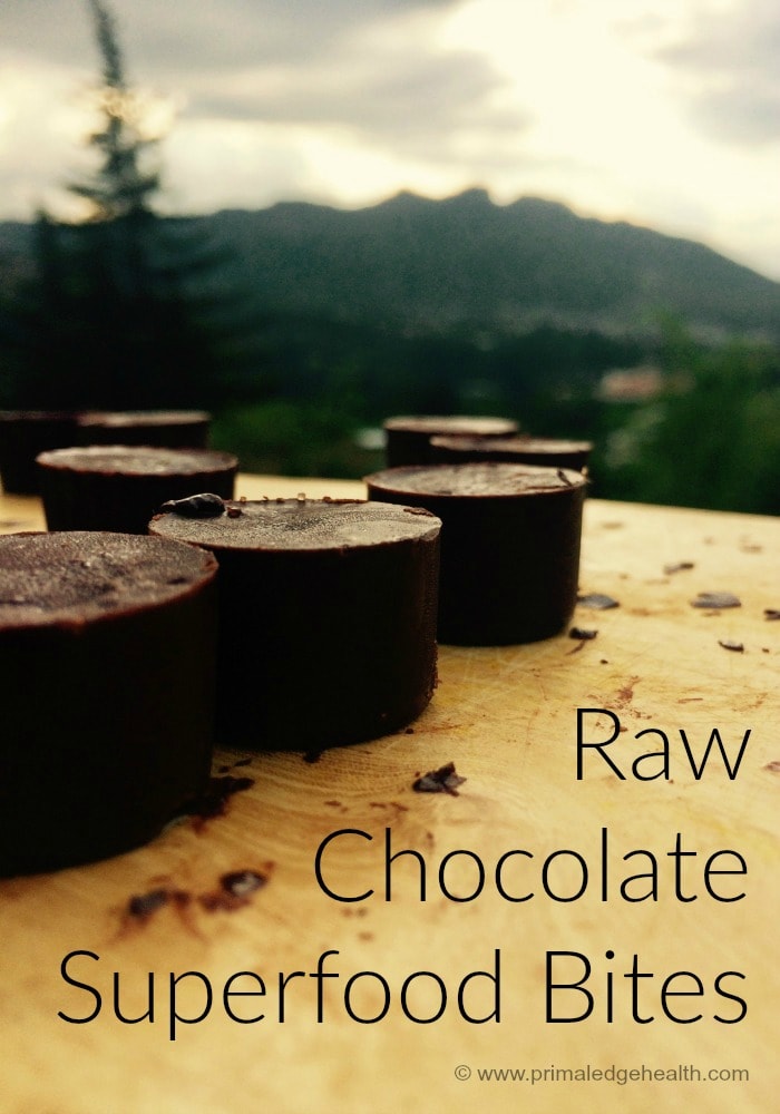 Raw chocolate superfood bites.