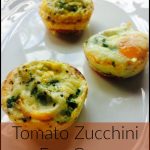Tomato zucchini egg cups.