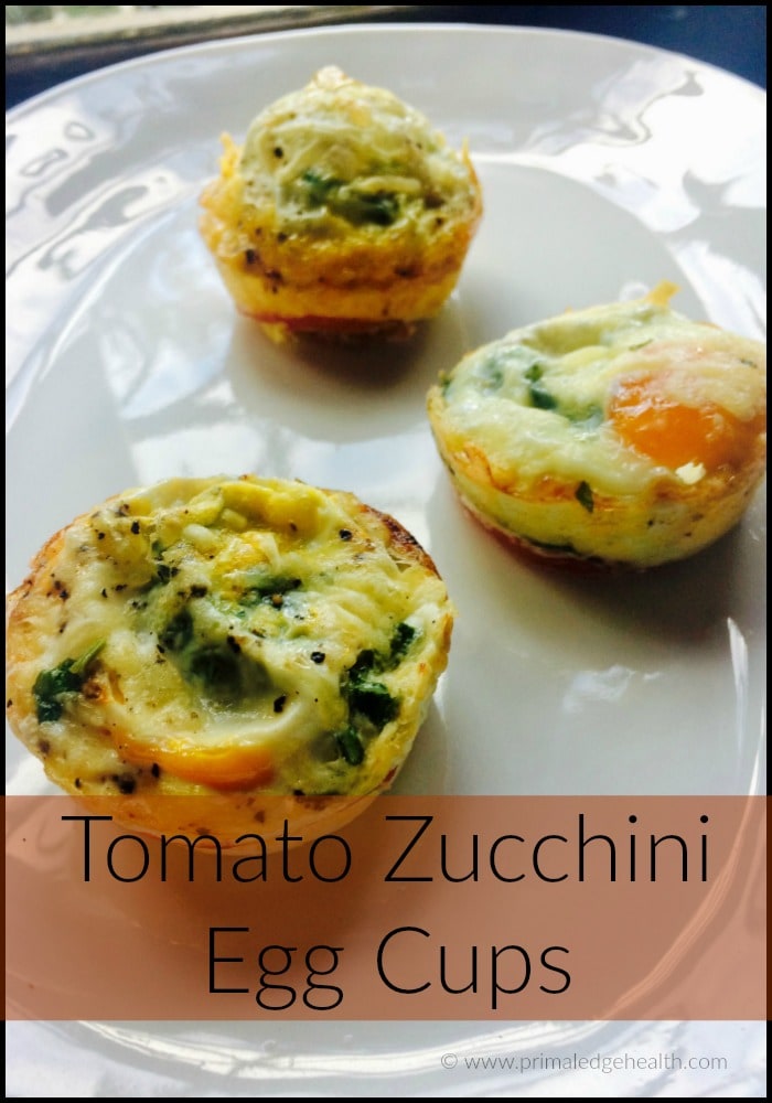 Tomato zucchini egg cups.