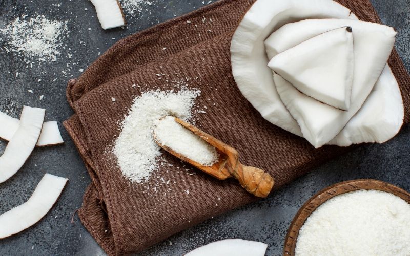Coconut flour for low carb baking.