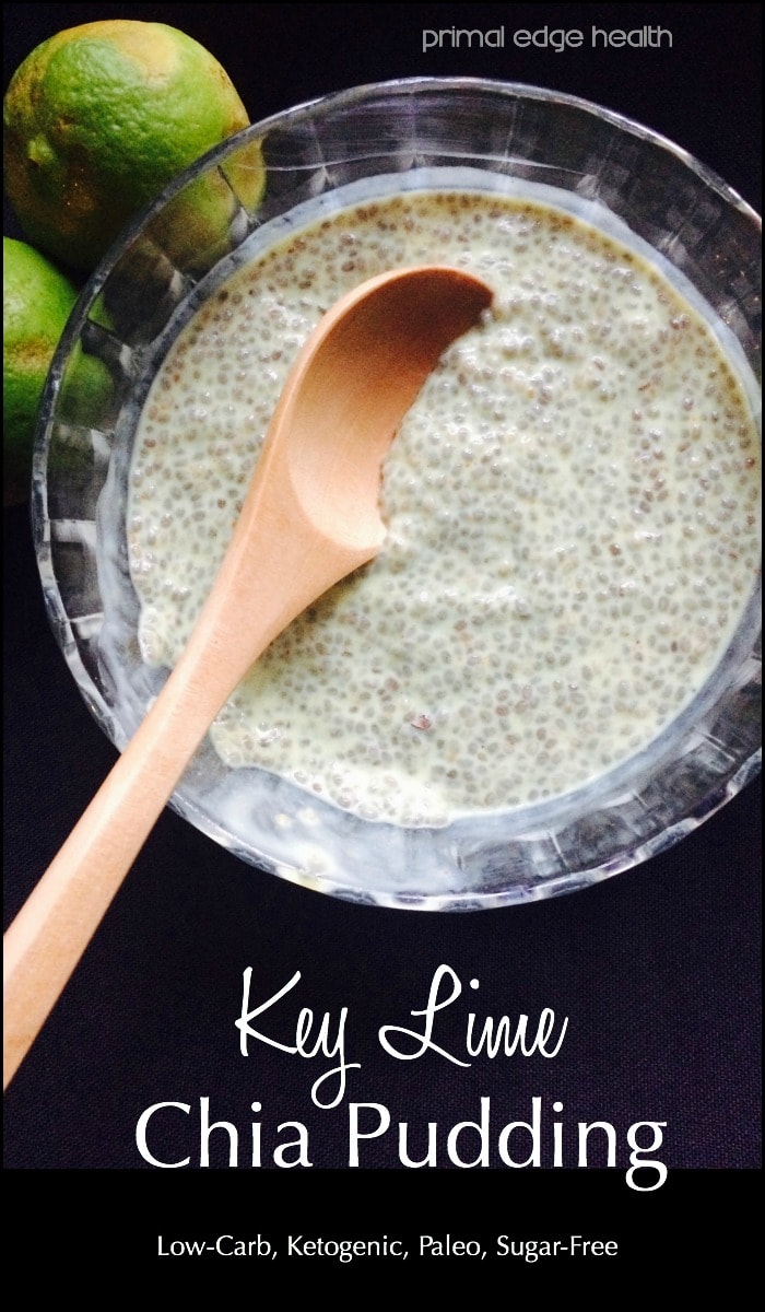 Key lime chia pudding. Low-carb, ketogenic, paleo, sugar-free.