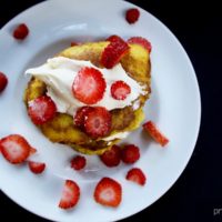 Ketogenic Strawberry Shortcake Pancakes feat image
