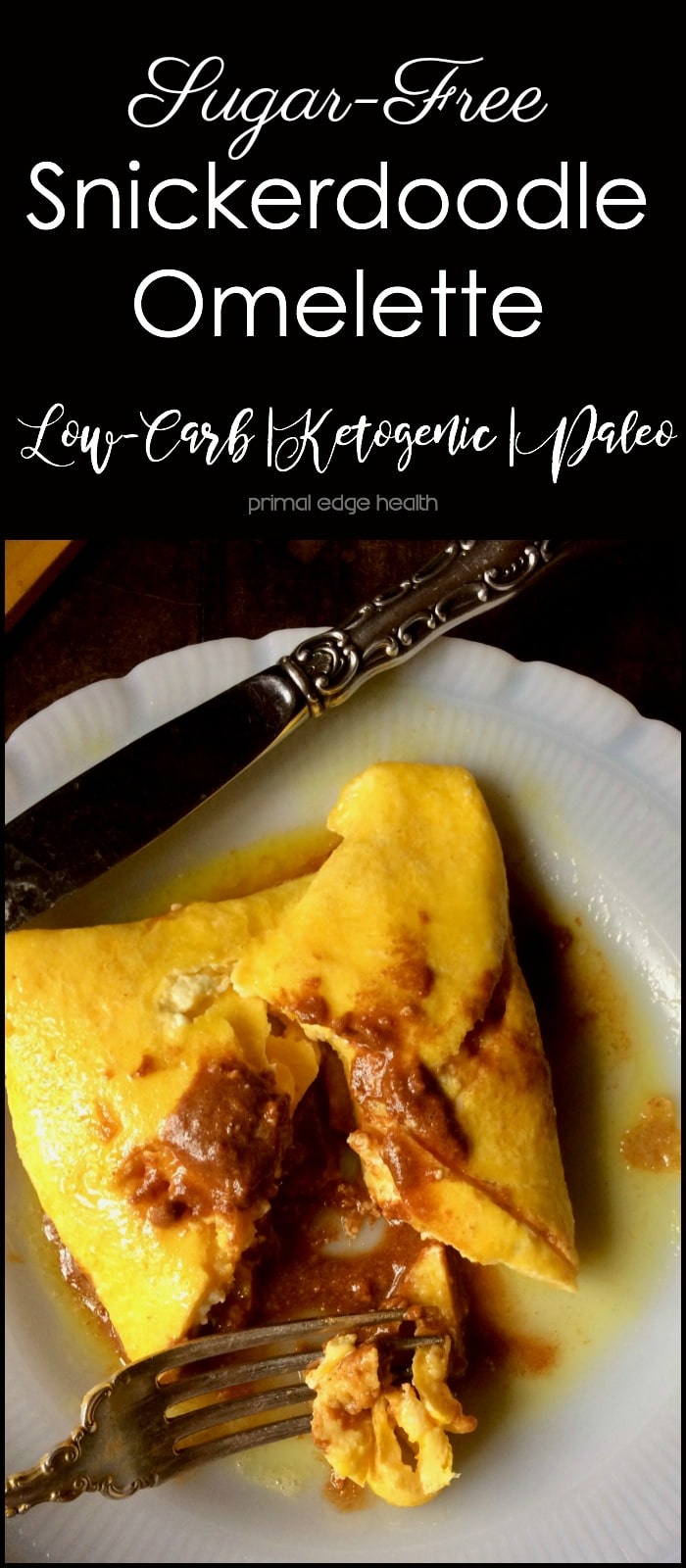 Sugar-free snickerdoodle omelette. Low-carb, ketogenic, paleo.