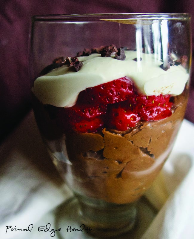 hazelnut ketogenic chocolate mousse in cup