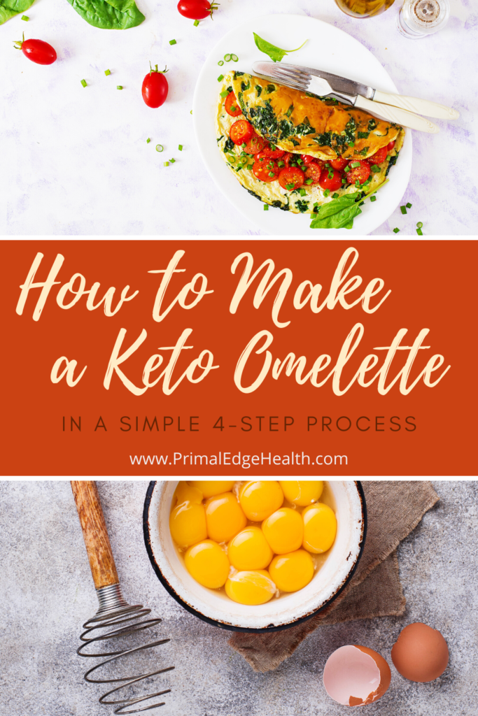 How to make a keto omelette in a simple 4-step process.