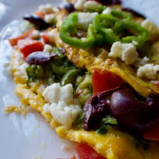 Feta cheese omelette.