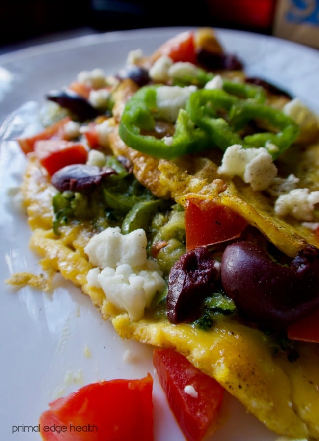 Feta cheese omelette.