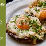 portobello egg bake one white plate