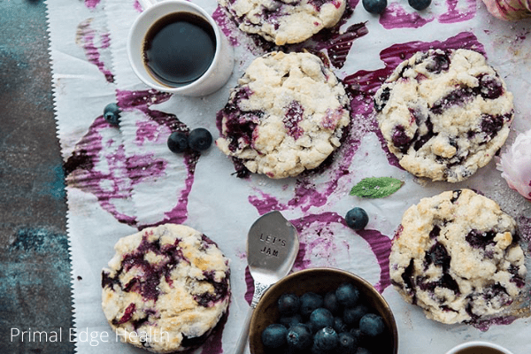 paleo 30 minute blueberry scones recipe