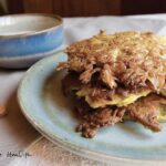 curry cabbage pancakes with yogurt sauce feat image