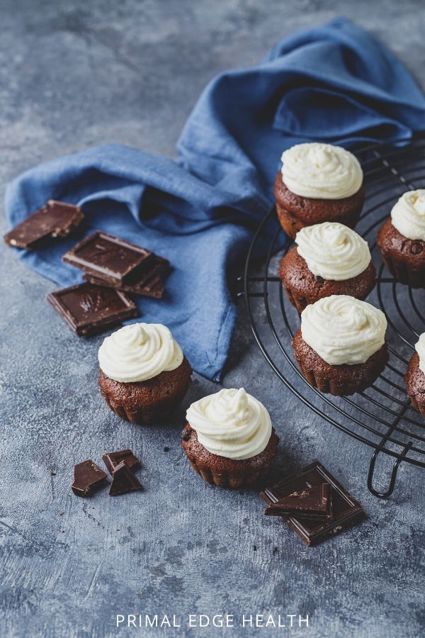 Keto maple buttercream frosting on a wire rack.