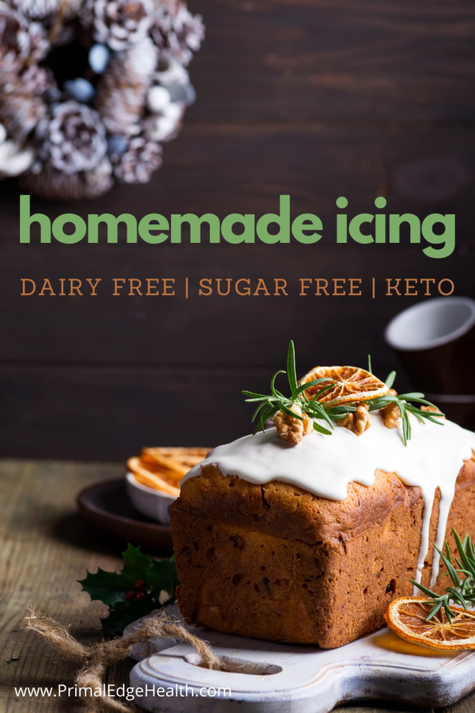 Homemade icing. Dairy-free. Sugar-free. Keto.