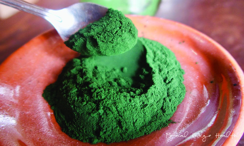 Chlorella spirulina powder.