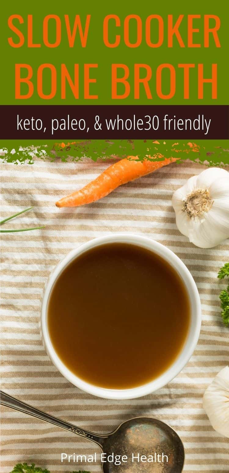 Slow Cooker Beef Bone Broth Recipe (Crock Pot Option)