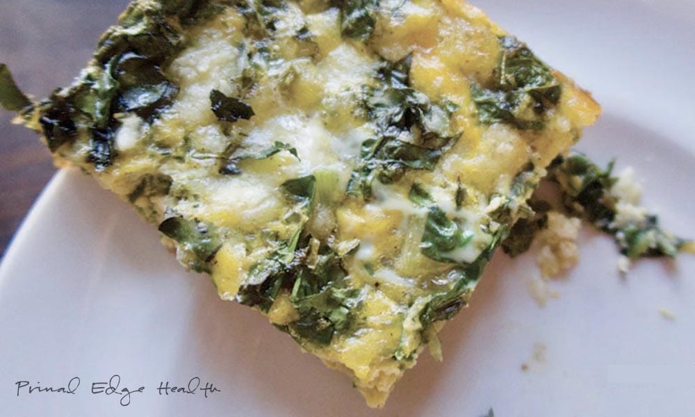 Easy Keto Frittata with Cheesy Swiss Chard and Mushroom Filling