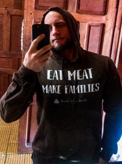 brown sweatshirt