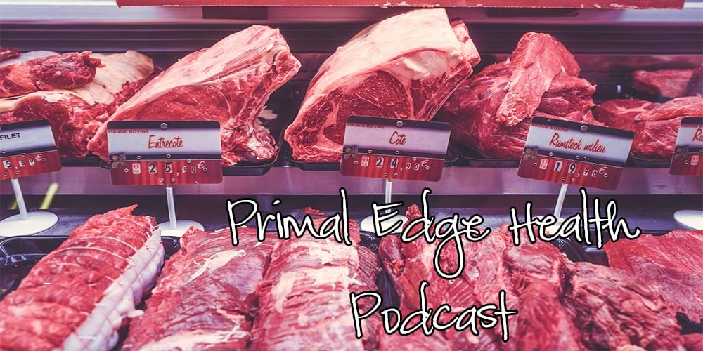 Different parts of meat displayed in the grocery store.