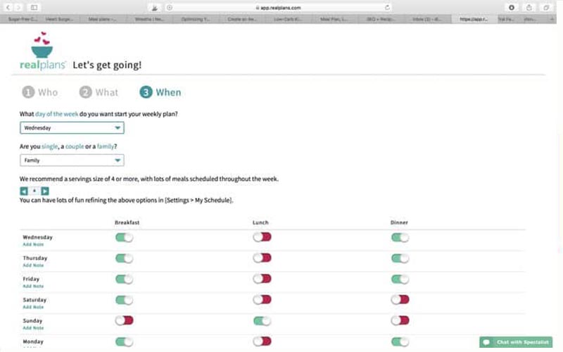 A screenshot of Real Plans website.