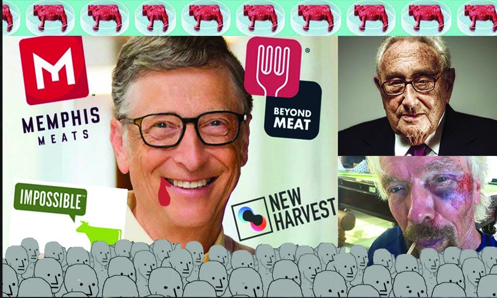 Lab grown meat collage.