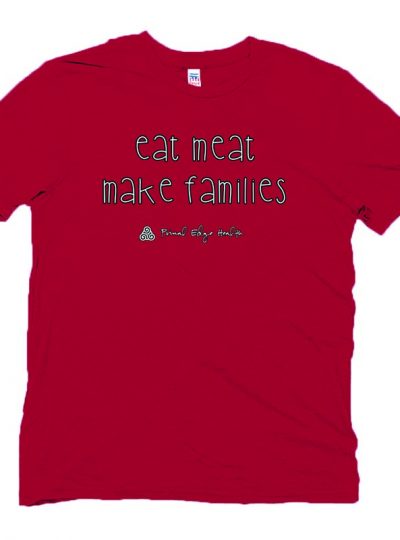 Woman's tee in cherry red