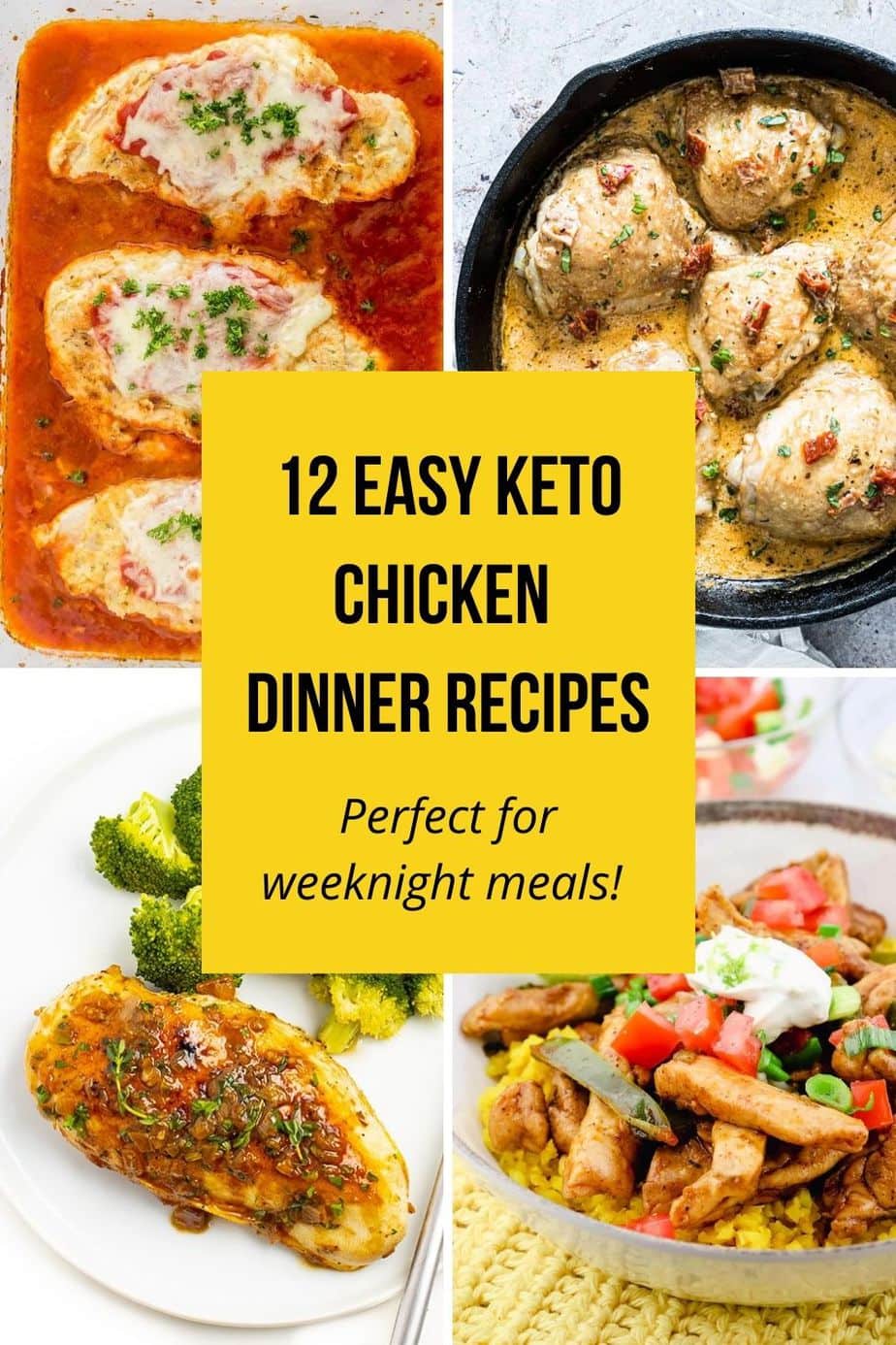 12 Easy Keto Chicken Dinner Recipes - Perfect for weeknight meals!