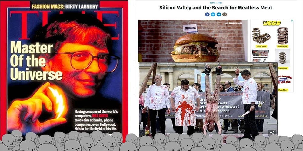 A collage of time magazine and a protest photo.