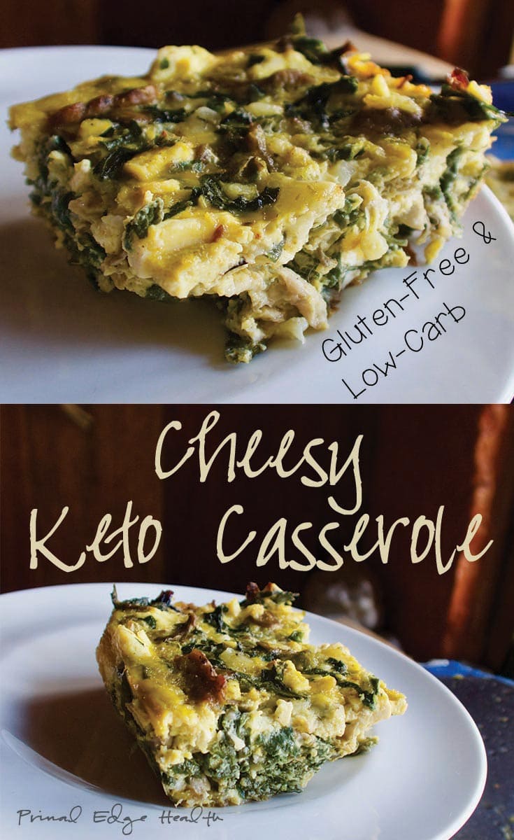 Cheesy keto casserole. Gluten-free and low-carb.