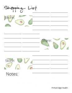 Printable Keto Meal Planner | Primal Edge Health