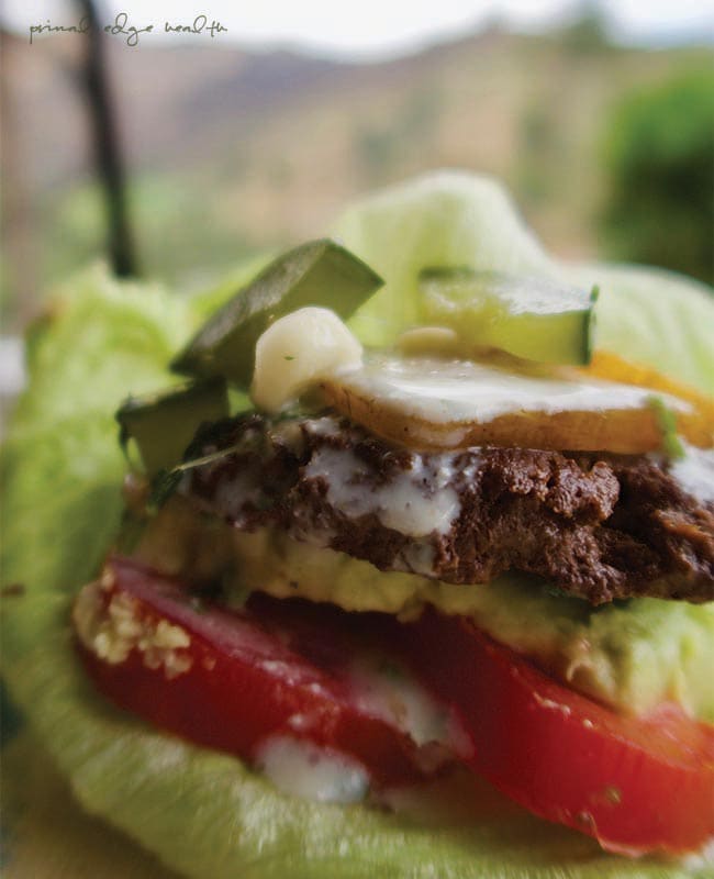 A serving of bunless burger.