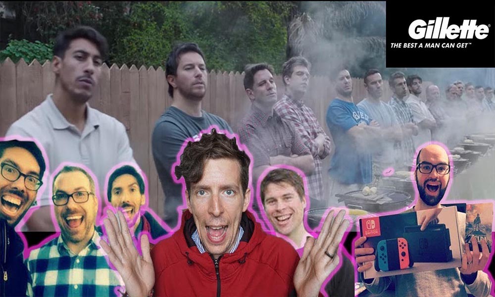 A gillette collage promo for men.