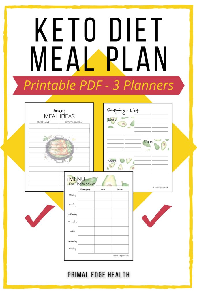 Keto meal planning template pdf