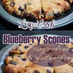 Low-carb blueberry scones. Sugar-free and gluten-free.