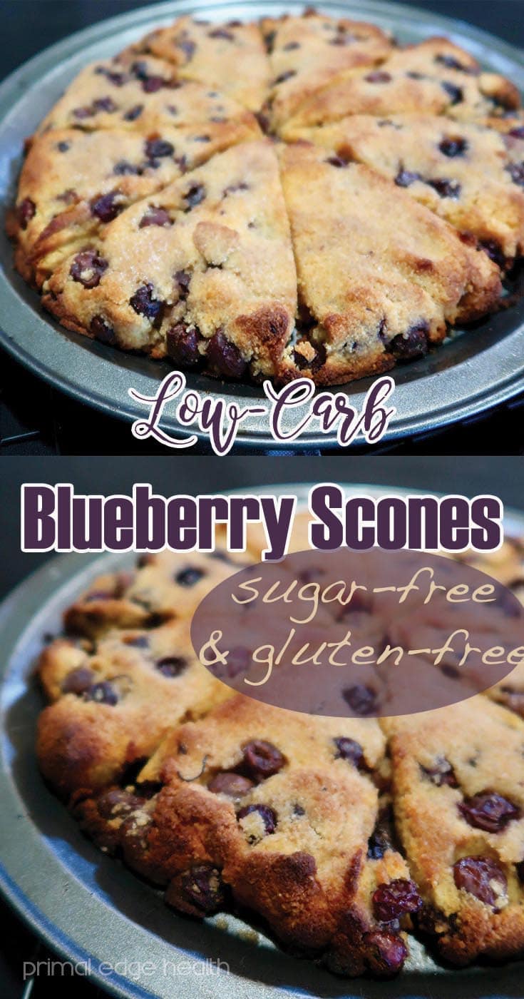 low-carb blueberry scones