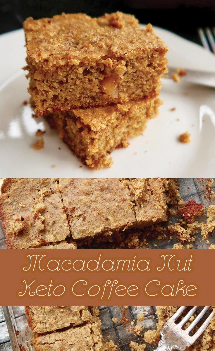 Macadamia nut keto coffee cake.