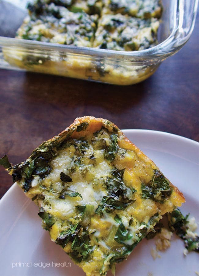 Easy Keto Frittata with Cheesy Swiss Chard and Mushroom Filling