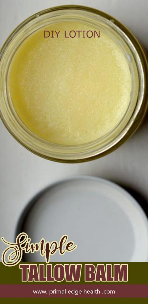 Simple Tallow Balm. DIY lotion. www.primaledgehealth.com.