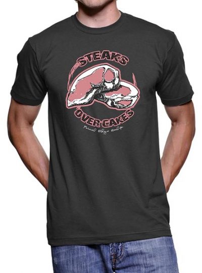 Steaks over cakes black product image