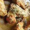 herb crusted easy keto chicken wings featured