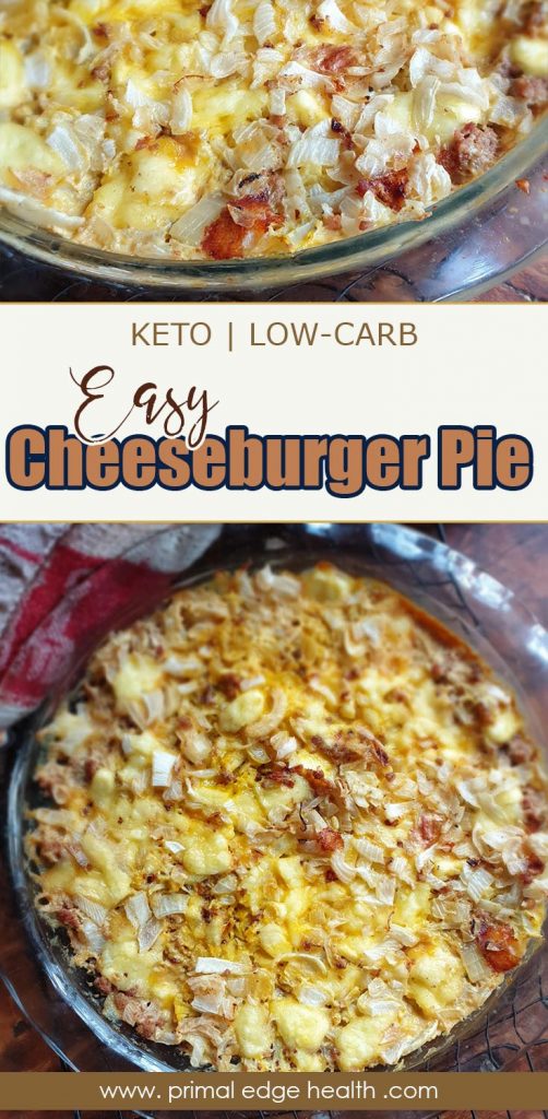 Easy cheeseburger pie. Keto. Low-carb.