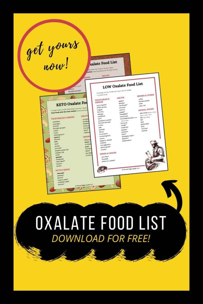 High & Low Oxalate Food List - Primal Edge Health