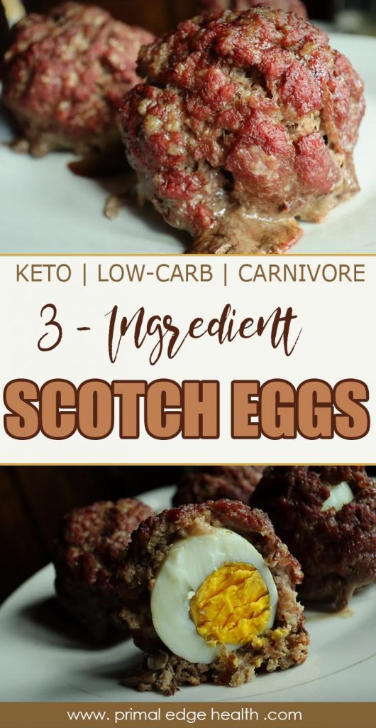 3-ingredient scotch eggs. Keto. Low-carb. Carnivore.